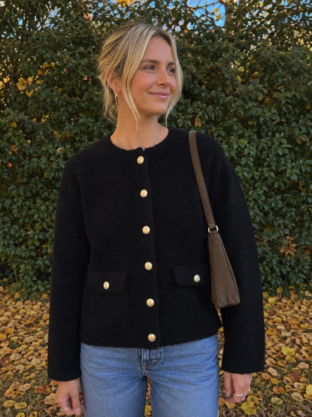 J. CREW Cinched Waist Black Sweater Jacket Size XL